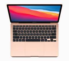 TOP ANGLED VIEW OF MACBOOK AIR ROSE GOLD